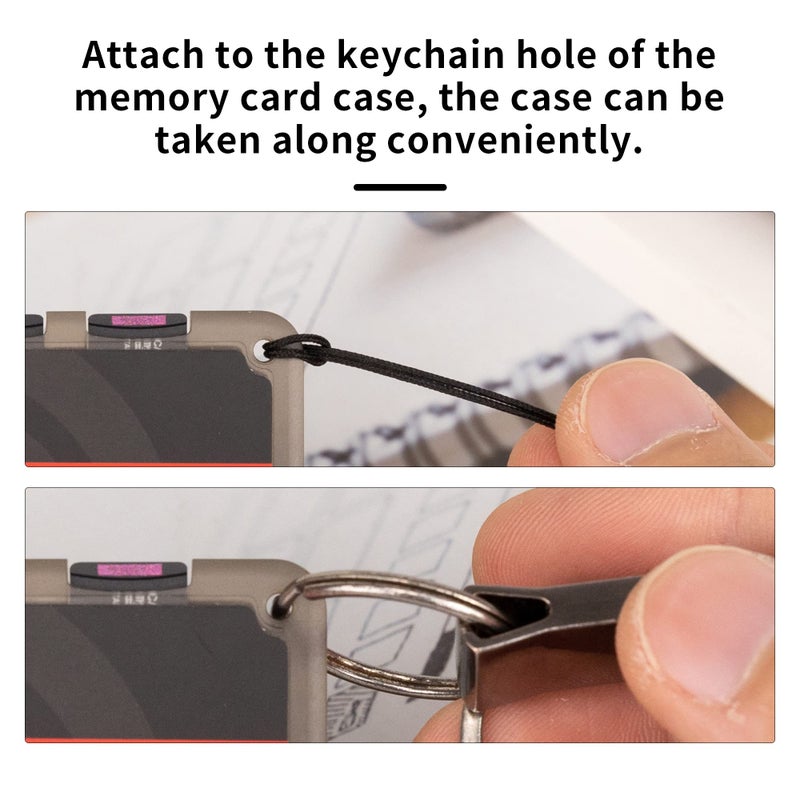 Kiorafoto KHD-SDMSD6 Easy Carry 4+2 Slots Slim Credit Card Size Lightweight Portable SD TF MSD Memory Card Case Storage Keeper Holder for 4 SD SDHC SDXC + 2 TF MSD Microsd Microsdhc Microsdxc Cards - Image 4